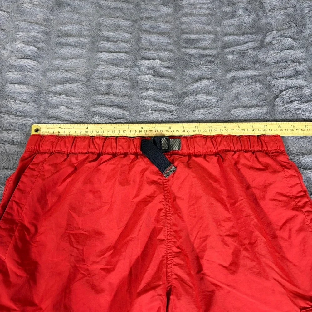 Columbia Mens Red Nylon Cargo Hiking Shorts Built-in Belt Packable AM4034 Large